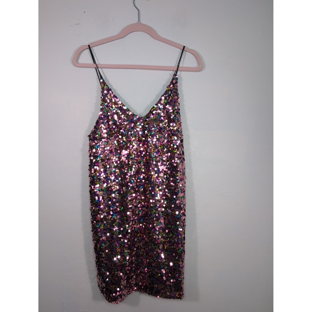 Anthropologie Love Stories Multi Color Sequin Small Dress NEW